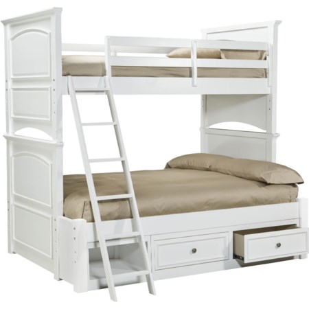 Classic Twin-over-Full Size Storage Bunk Bed